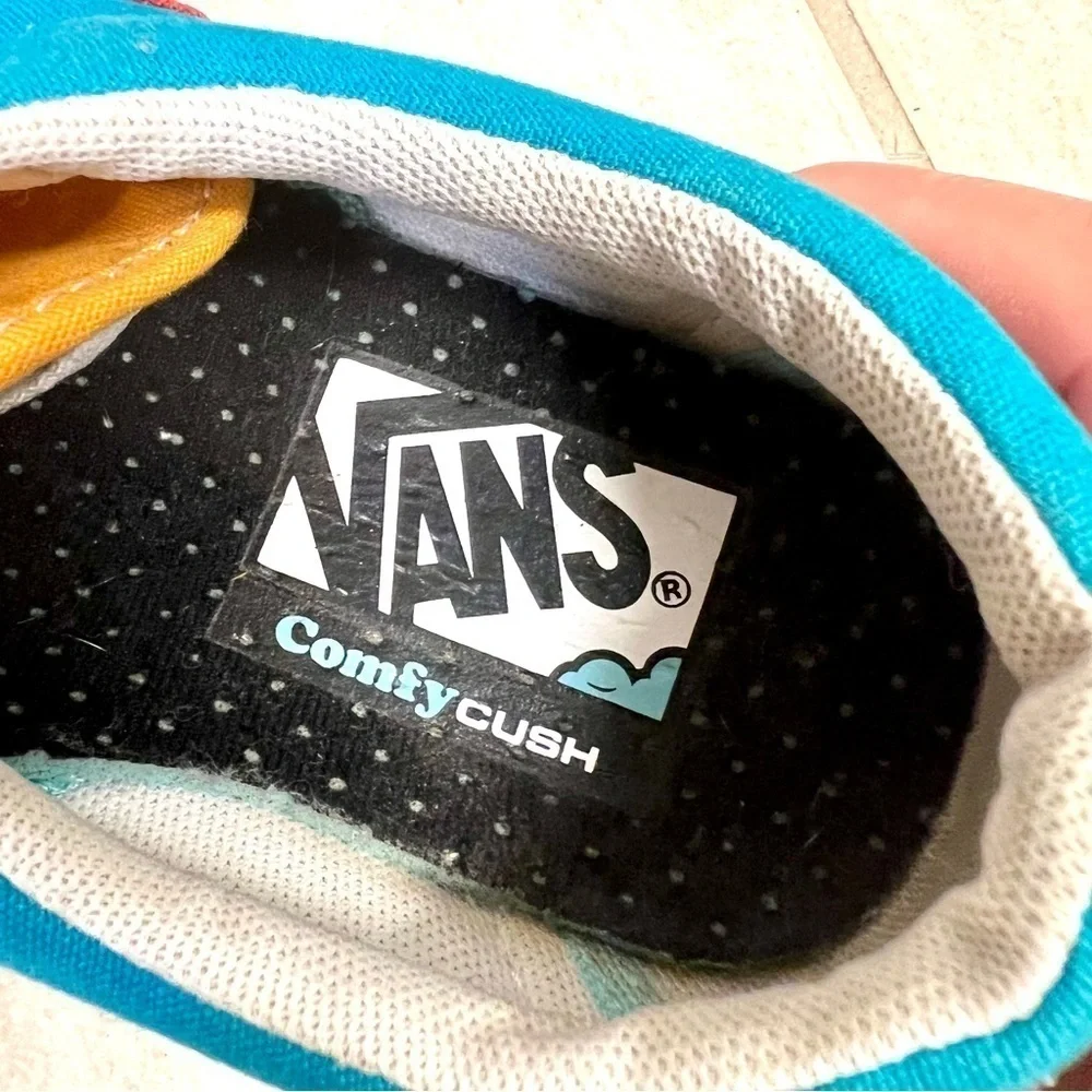 Vans Off The Wall Era Color Block Colorful Comfy Cush Canvas Shoes Womens 5M